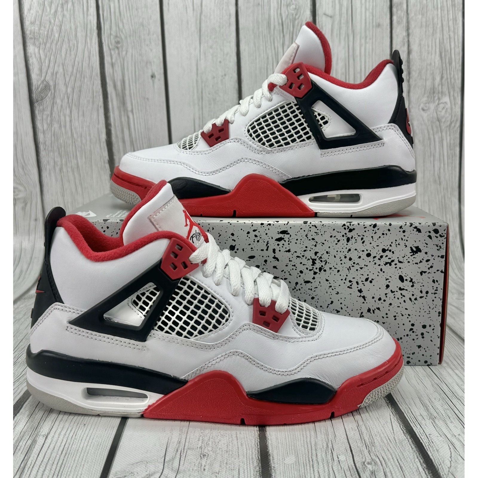 Nike Air Jordan Retro 4 Og Gs Fire Red 2020 Size 5y 408452 160